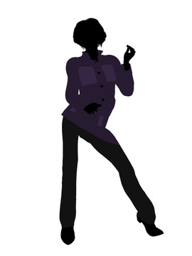 休閑女人插圖剪影