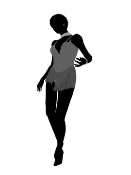 非洲裔美國(guó)人的Showgirl剪影