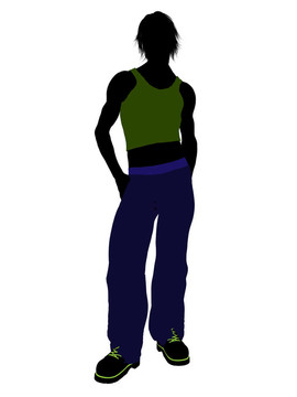 休閑男人插圖剪影