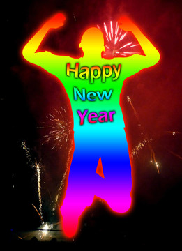 新年快樂(lè)的人
