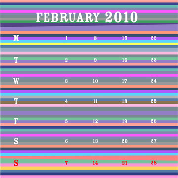 二月2010條紋