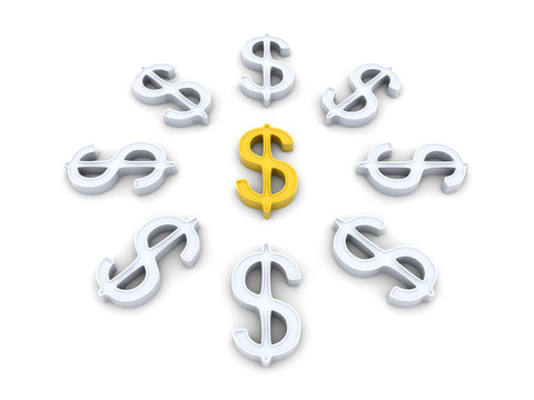 中間的黃金美元
