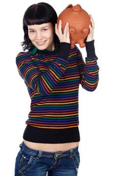 帶錢盒的隨便的女孩