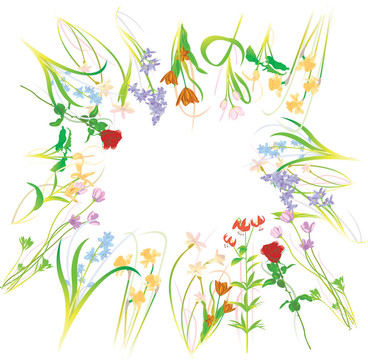 花的插圖