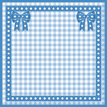 藍色背景帶弓