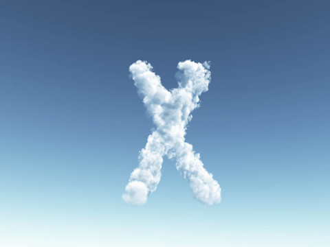 多云的字母X