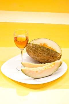 甜瓜和酒