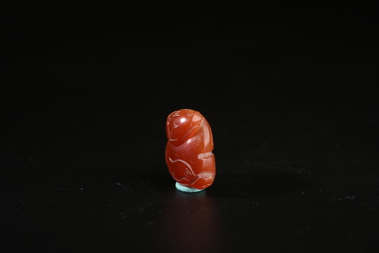 紅瑪瑙 遼金紅瑪瑙猴子