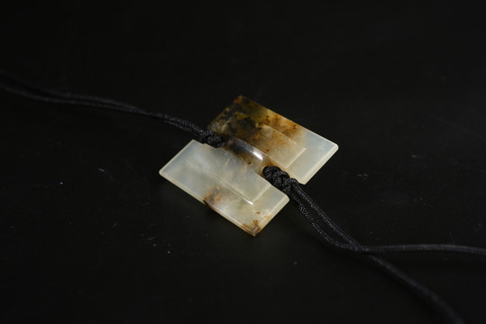 玉佩 漢代工字玉佩