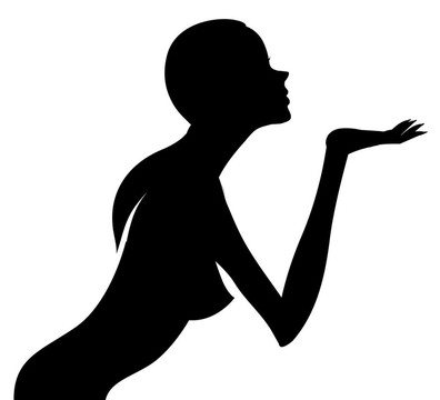 女性剪影
