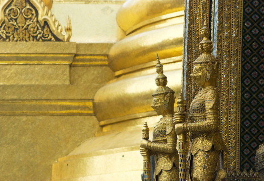 Wat Phra Kaeo在曼谷；泰國