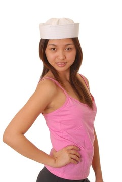 可愛的亞洲的黑發(fā)女孩