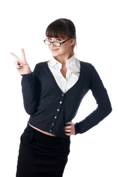 迷人的年輕的商業(yè)女性