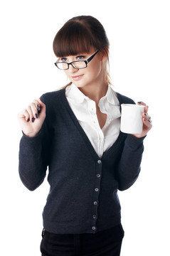 迷人的年輕的商業(yè)女性