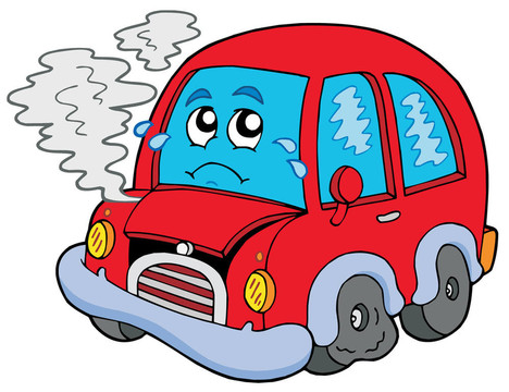 破碎的卡通車