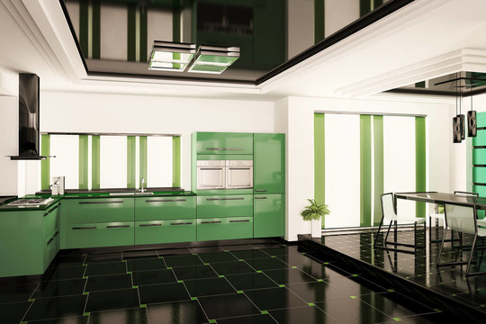 現(xiàn)代廚房室內(nèi)3D