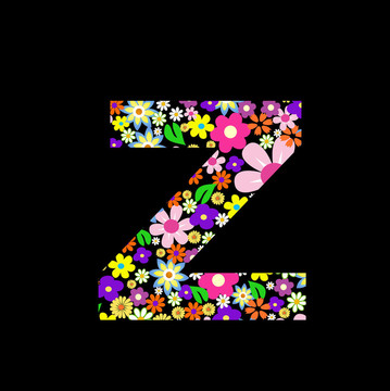 向量花字體；字母Z