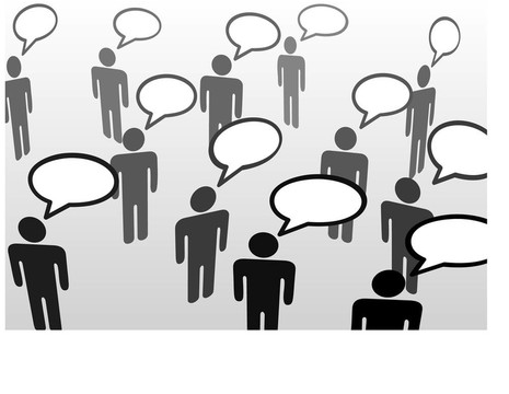 每個(gè)人的說話語音泡沫的人溝通