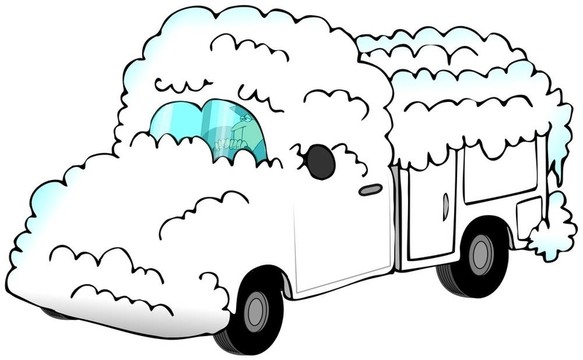 被雪覆蓋的車