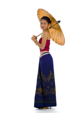泰國女孩在傳統(tǒng)服裝