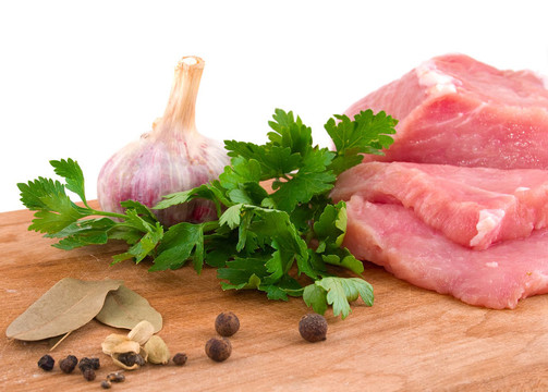 生肉和香料