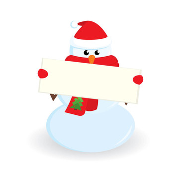 可愛(ài)的小雪人的旗幟