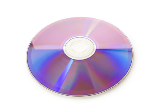 白光背景下的激光光盤