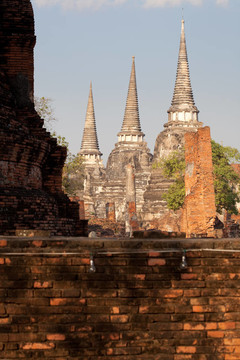 大城著名的古代宮殿Wat Phra Si sanphet