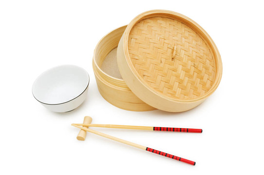 中國餐廳孤立的白色