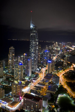 與第一季度黃金海岸夜景