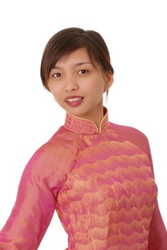 可愛的亞洲的黑發(fā)女孩