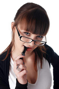 迷人的年輕的商業(yè)女性