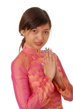 可愛的亞洲的黑發(fā)女孩