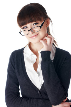 迷人的年輕的商業(yè)女性