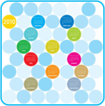 七彩日歷為2010。