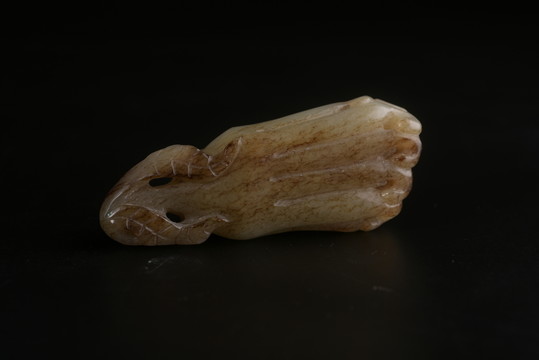 玉器 清代和田白玉佛手