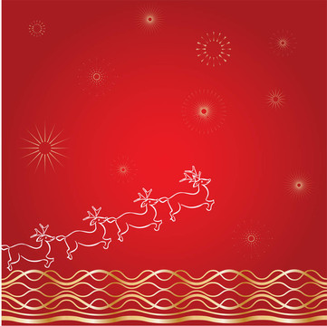 Santa的鹿紅