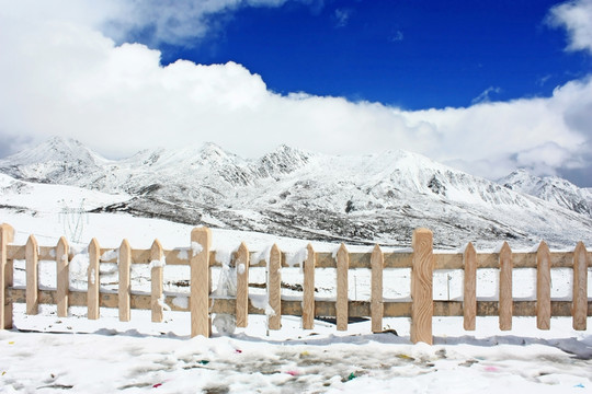 雪山木柵欄