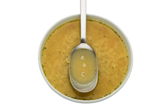 字母A字母湯中的字母A