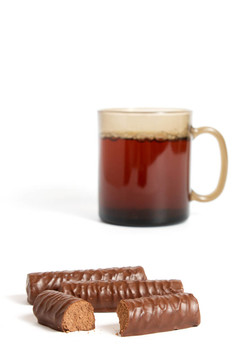 一杯茶和巧克力糖