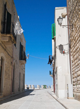 舊鎮(zhèn)焦維納佐胡同。Apulia。