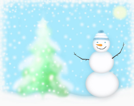 很漂亮的雪人