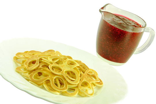 Cranberry Jam在白板Pancake Flowers