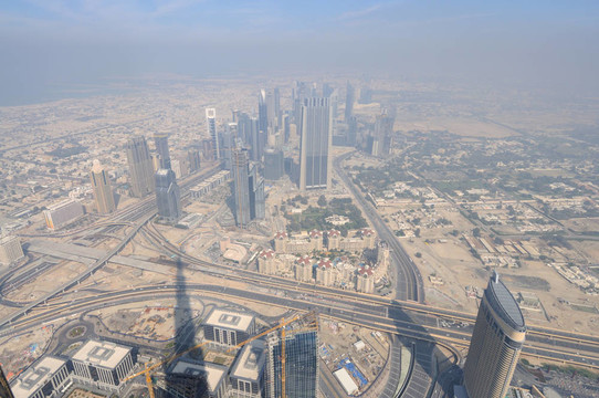 從鳥瞰Burj Khalifa；阿聯(lián)酋迪拜