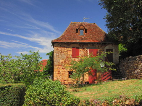 村里的房子；屋頂；Castelnau；