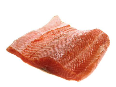 鮭魚(yú)牛排。帶有剪切路徑的隔離