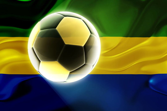 Gabon波浪足球旗幟