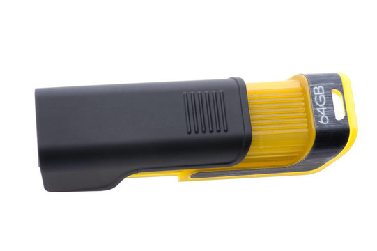 在白色背景的Flash USB