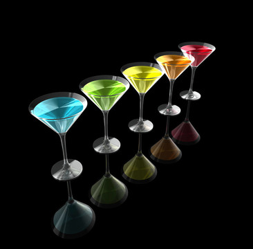 3d雞尾酒杯