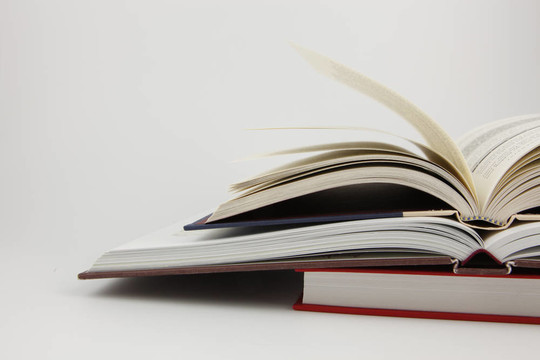 三分之一閉卷上的兩本書